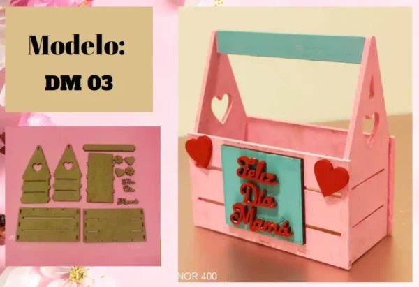 cajita feliz dia mama mdf