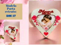 porta foto HDF tipo corazon