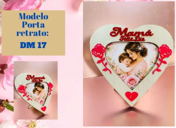 porta foto HDF tipo corazon